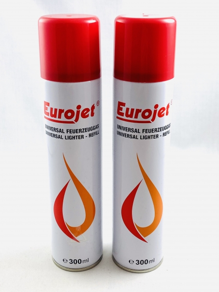 Eurojet Feuerzeuggas Butangas 2 x 300 ml