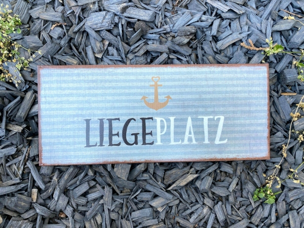 Metall Schild "Liegeplatz"