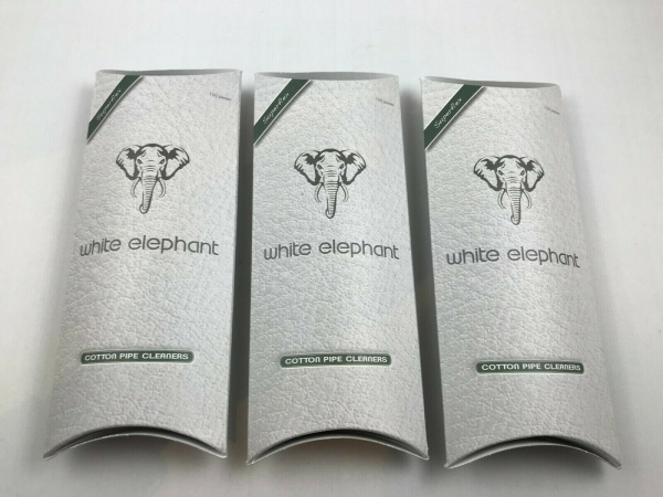 3x100 White Elephant Pfeife Reiniger Baumwolle Superflex umweltbewusst