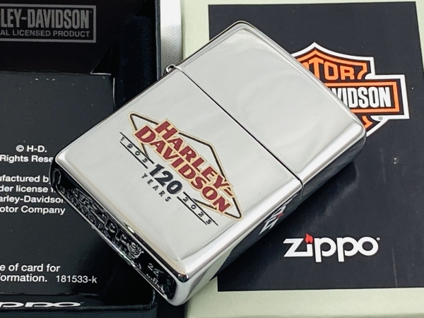 ZIPPO Harley Davidson 120th Anniversary Feuerzeug Chrome Poliert - 60006656